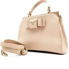 サマンサベガリボン2WAYハンドバッグショルダーピンク上品可愛い人気定番通勤