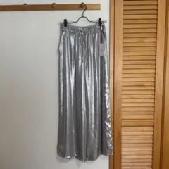 新品✨Dignite collierディニテコリエ　箔シフォンパンツ　グレー