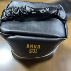 ANNA SUI ブラック ポーチ バタフライチャーム付き