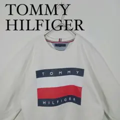 TOMMY HILFIGER ホワイト スウェットロゴトレーナー　M