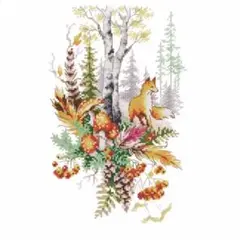 クロスステッチキット　FOX in the Forest 14CT