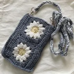 かぎ針編み スマホショルダーバッグ