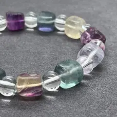 ⬛︎ フローライト デザインブレスレット 約9㎜ 天然石