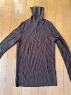 メリノリブタートルネックセーター xl