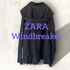 ZARA BASIC☆ウィンドブレーカー☆サラッと着れる☆グレー☆フリル大人可愛