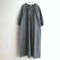 336 パラスパレス 洗える リネン 麻 ロングワンピース 春コート