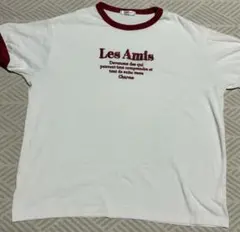 INGNI リンガーTシャツ 半袖 ホワイト レッド