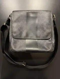 田中けんじ様専用】COACH ブラックレザーショルダーバッグ