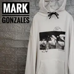マークゴンザレスMARK GONZALES古着スウェットパーカー白M