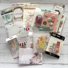 【未使用品】スクラップブッキング 素材セット 大量まとめ売りのサムネイル