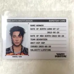 SEVENTEEN ウォヌ トレカ HAPPY BURSTDAY idカード
