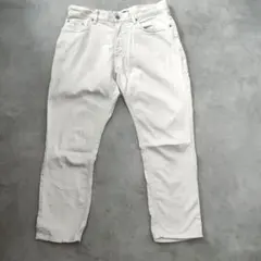 UNITEDARROWS　ホワイト テーパード デニム パンツ