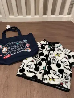 ミッキーマウス フリースジャケット 90cm トートバッグ付き しまむら 福袋