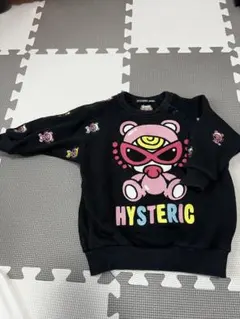 ヒステリックミニ　刺繍　トレーナー　テディミニ　黒　裏起毛　80cm