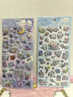 シマエナガ ナイトミャウ　クーリア ぷっくりシール キラキラ シール