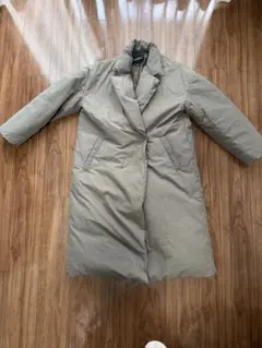 グリーンレーベルリラクシング　カーキ ロングダウンコート　チェスター