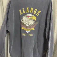 XLARGE イーグルプリント トレーナー ヴィンテージ加工　L グレーのサムネイル