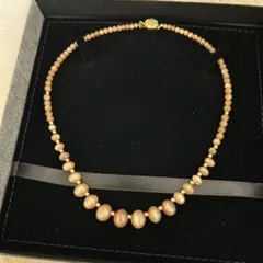 C*n様 天然石　オレンジムーンストーン　ネックレス