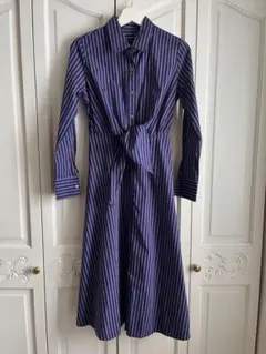 みち様専用BANANA REPUBLIC ブルー赤ストライプ シャツワンピース