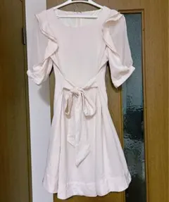 titty&Co. フリルスリーブワンピース　ピンク　膝上ミニ