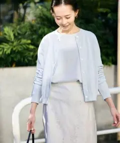 SLOBE IENA FROSTYCOTTONクルーネックカーディガンのサムネイル