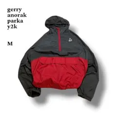 gerry ジェリー アノラック　M 　ブラック/レッド　ドローコード