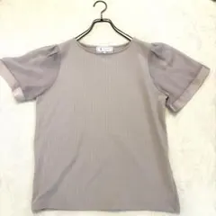 ROPE' PICNIC（38）シアースリーブリブ編みカットソー　グレージュのサムネイル