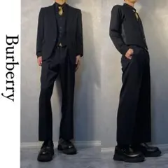 【美品】Burberry セットアップ　スリーピース　シングル　ダークネイビー