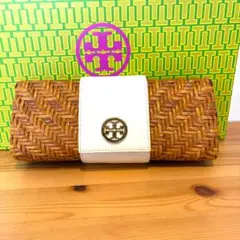 TORY BURCH トリーバーチ かご クラッチバック 編み込み 箱付