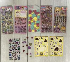 平成レトロ シール まとめ売り 9種類 ぷくぷくシール 立体シール