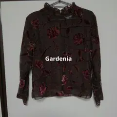 Gardenia　総柄刺繍裏地付きブラウス