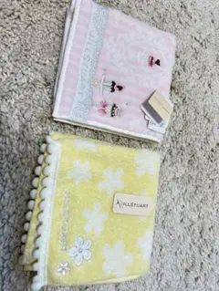 ILLSTUART 花柄タオルハンカチ 2枚セット