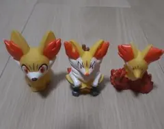 ポケモンキッズ★フォッコ・テールナー・マフォクシー 3個セット/指人形/ソフビ