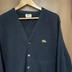 90s USA製 IZOD LACOSTE カーディガン M ネイビー