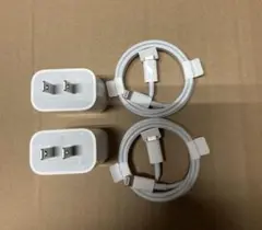 Apple純正20W充電器とUSB-C to Lightningケーブル2セット
