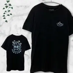 希少デザイン Volcom ボルコム スカル フラワー Tシャツ 黒 Sのサムネイル