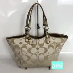 COACH コーチ シグネチャー トートバッグ ベージュ レディース ブランド