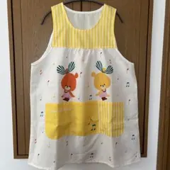 ☆美品☆ 学研 くまのがっこう ルルロロ 保育士エプロン 音符デザイン