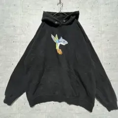 Y6 ヘインズ Hanes 90s ヴィンテージパーカー サメ×ハチドリ 古着