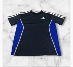 【美品】アディダス Tシャツ ジュニア 150 ネイビー ブルー 半袖 キッズ