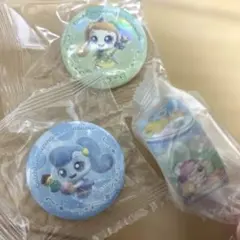 캐치! 티니핀 쿠라 스시 오로라 캔 배지 2개 마스킹 테이프 1개