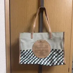 ストライプとドットのトートバッグ　トリーバーチ
