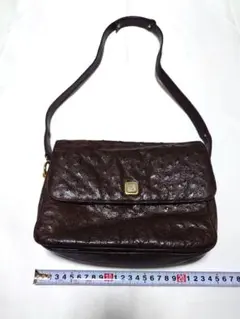 TAIRS オーストリッチ ショルダーバッグ 黒茶
