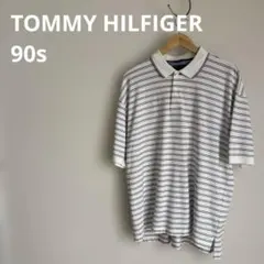 90s TOMMY HILFIGER ストライプ ポロシャツ