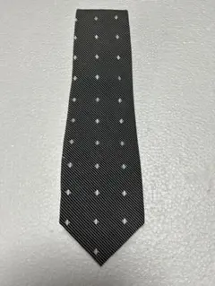 TAKEO 黒と白のストライプ ネクタイ