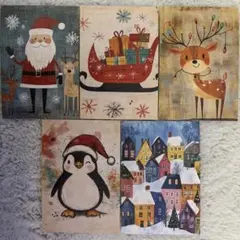 クリスマス ポストカード 5枚セット