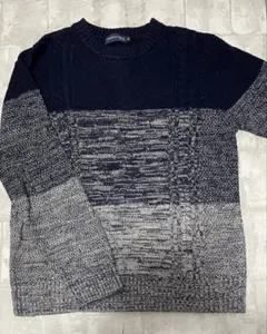 WORK'S LONDON ニットセーター M ネイビー　メンズ