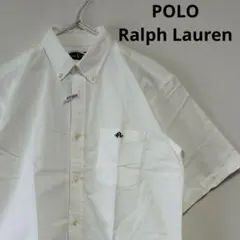 美品 90s POLO Ralph Lauren 半袖BDシャツ ホワイト