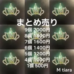 フェルトミニゴージャスティアラ9個セット 2000円