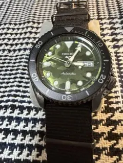 SEIKO 自動巻き カモフラージュ 時計ワンピース コラボ 限定モデル
